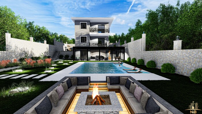 3ds max ile cephe 3d modelleme ve gerçekçi render yaparım