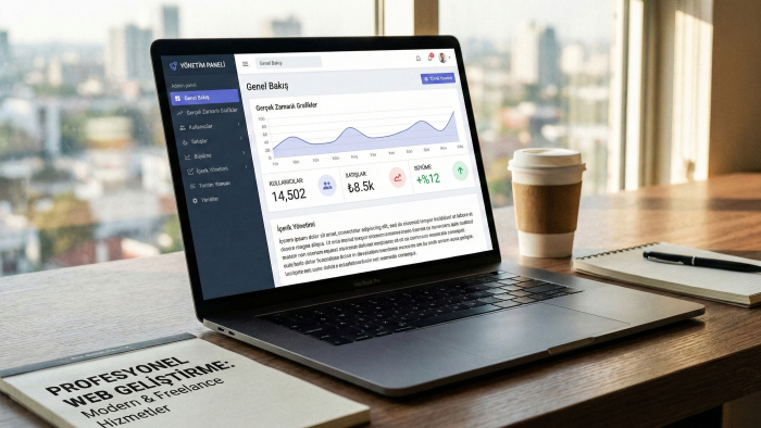 admin panelli modern ve kullanışlı web siteleri geliştiririm