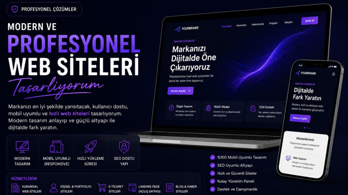modern ve profesyonel web siteleri tasarlarım