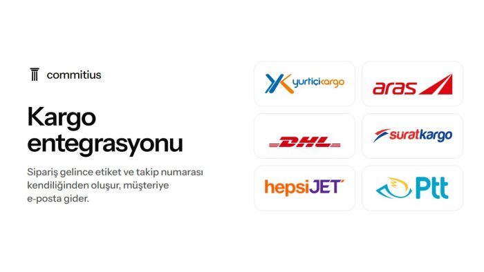 e-ticaret sitenize Yurtiçi, Aras ve DHL kargoyu bağlarım