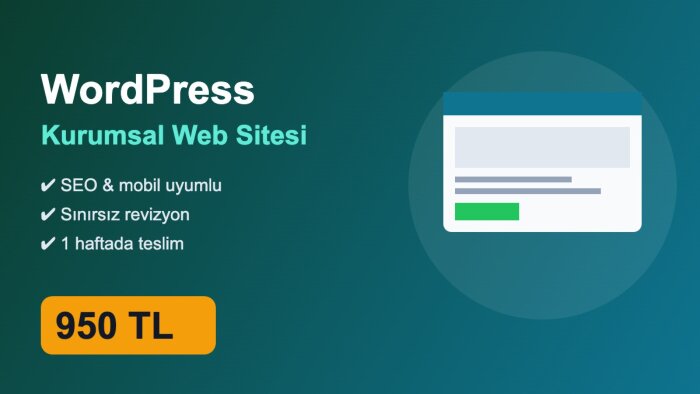 WordPress ile kurumsal web sitesi kurarım