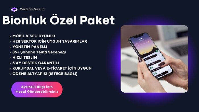 sizler için profesyonel web siteleri oluşturabilirim