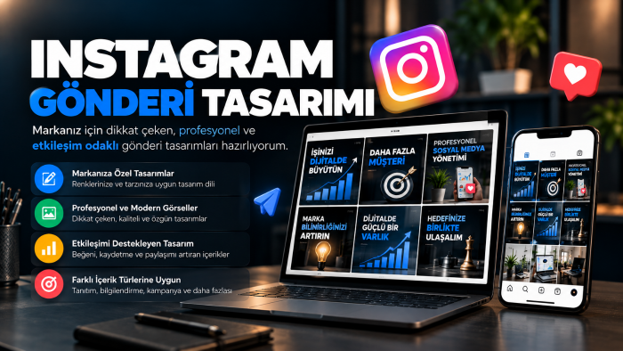 işletmeniz için dikkat çekici Instagram gönderisi tasarlarım