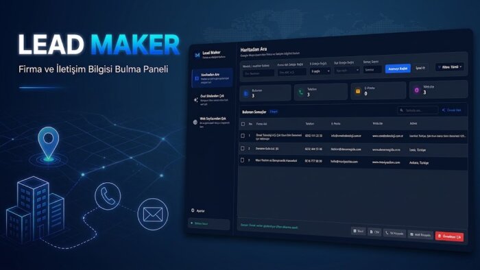 konum bazlı firma listeleme yazılımı geliştiriyorum