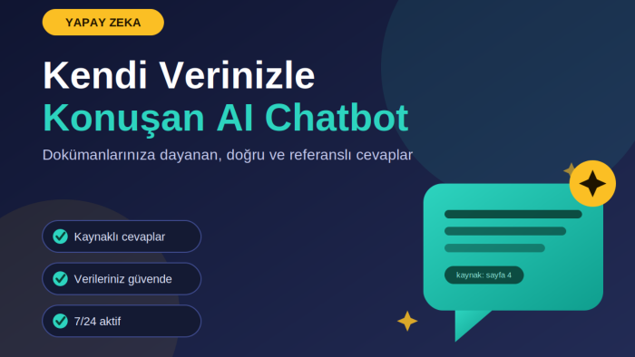 kurumunuza özel uçtan uca AI chatbot kurarım