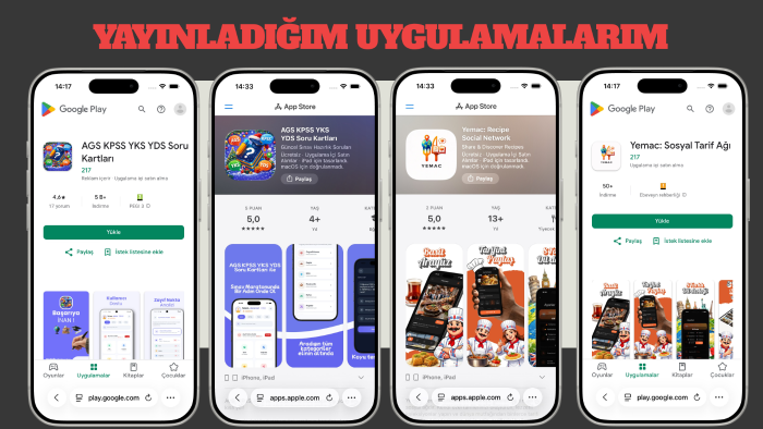 mobil uygulamalarınızın yayınlanmasına yardımcı olurum