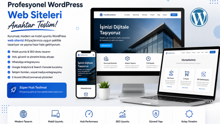 kurumsal ve e-ticaret web sitenizi anahtar teslim hazırlarım
