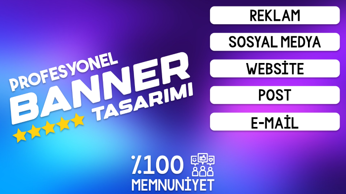 markanıza özel profesyonel banner tasarımları yapabilirim