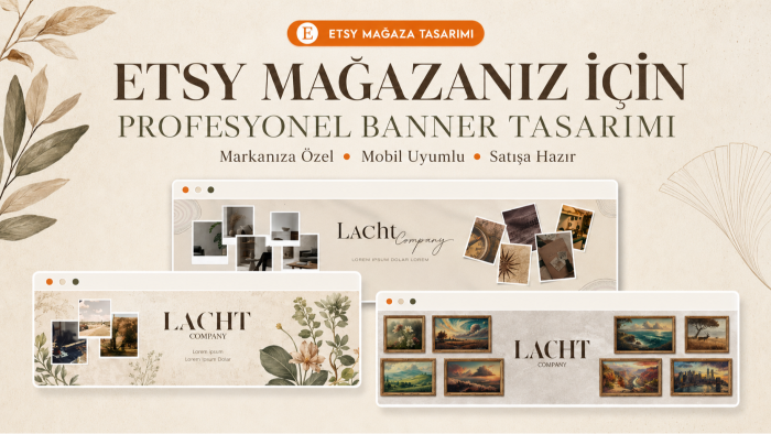 Etsy mağazanız için dikkat çekici banner hazırlayabilirim