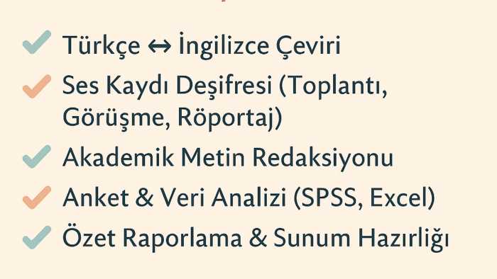akademik ve profesyonel metinleri özenle çeviririm