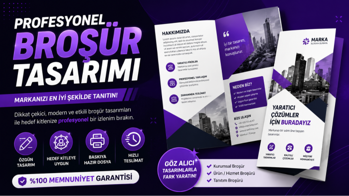dilediğiniz şekilde profesyonel ve kurumsal broşür yaparım