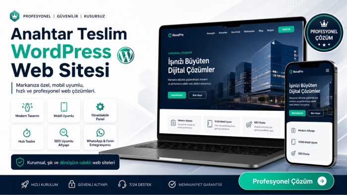 anahtar teslim WordPress web sitesi kurarım