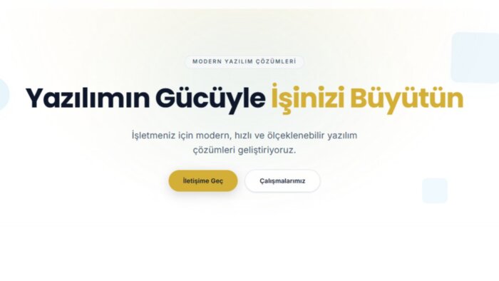 projeniz için uçtan uca modern yazılım çözümleri geliştirirm