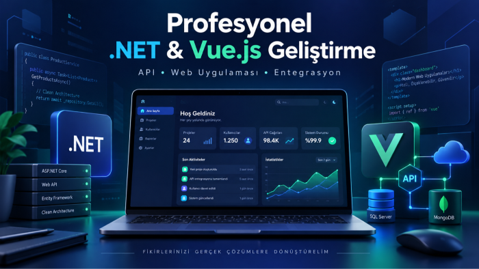 profesyonel ve ölçeklenebilir web projeleri geliştiririm