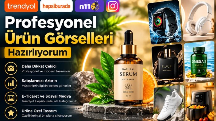 profesyonel E-Ticaret ürün görselleri hazırlıyorum
