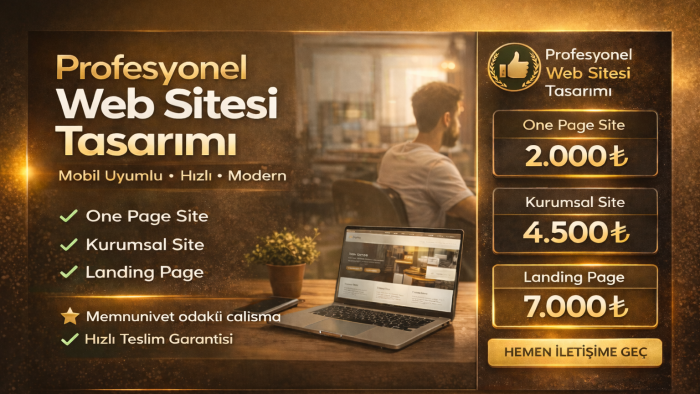 markanıza özel profesyonel web siteleri hazırlarım