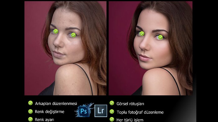 görsel rötuşları yapabilirim