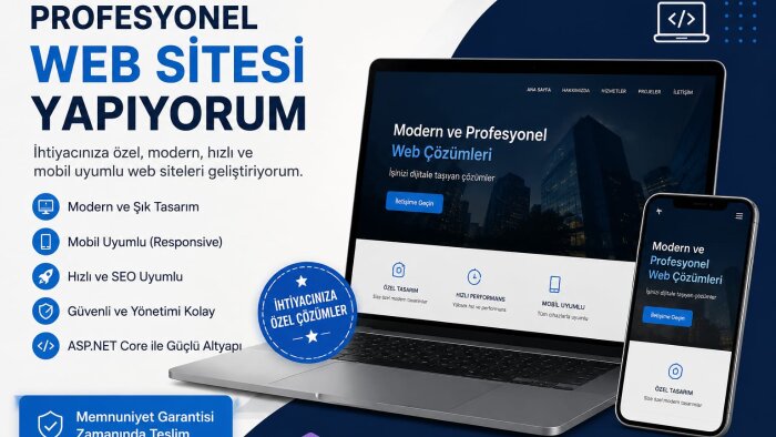 işletmeniz için profesyonel web sitesi tasarlıyorum
