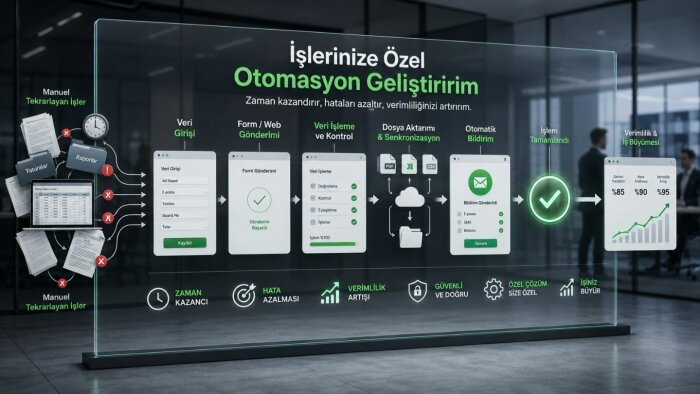 işlerinize özel otomasyon geliştiririm