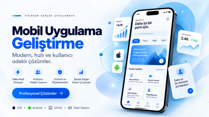 işletmenize özel mobil uygulama geliştiririm
