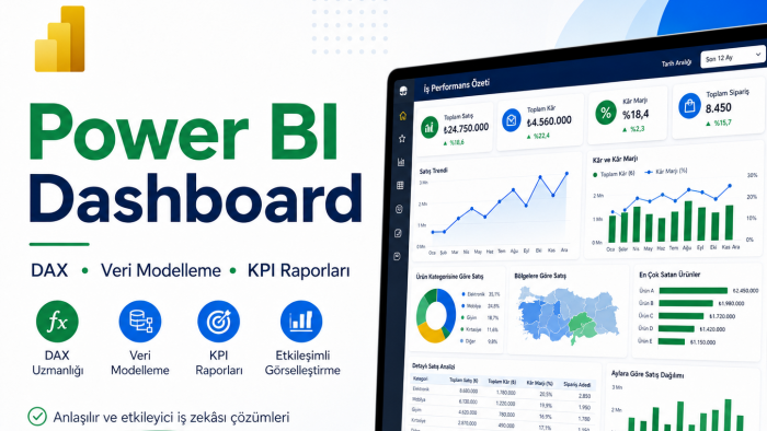 profesyonel Power BI dashboard ve raporları hazırlayabilirim