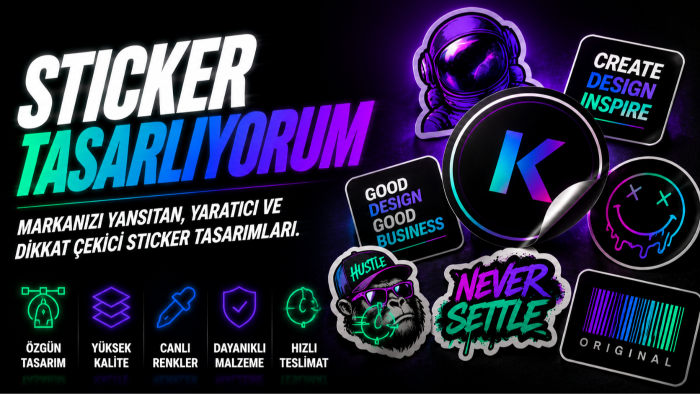 sticker tasarımı yapabilirim
