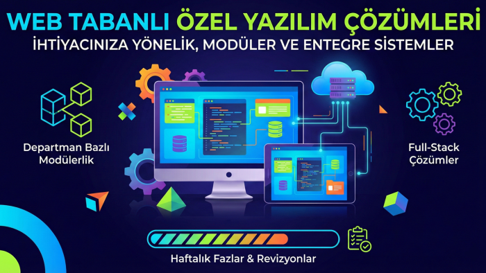 işletmeler için web tabanlı özel yazılımlar geliştiririm