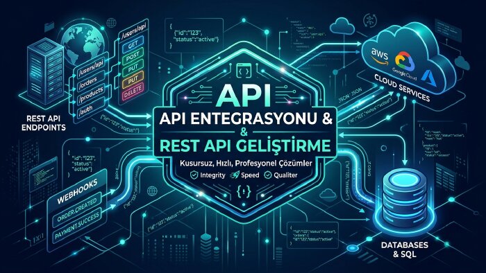 sistemleriniz için api ve webhook entegrasyonu yaparım