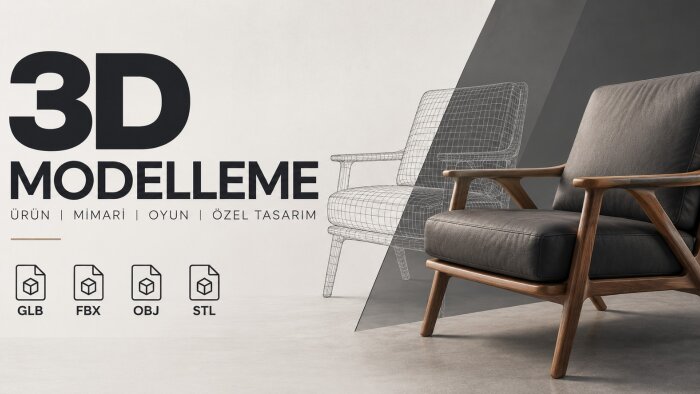 yapay zeka ile profesyonel 3d modelleme ve tasarım yapıyorum