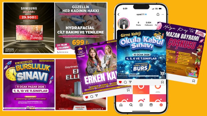 dikkat çekici sosyal medya içerikleri tasarlıyorum