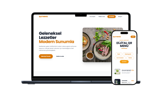 restoran ve kafeniz için dijital QR menü yapabilirim