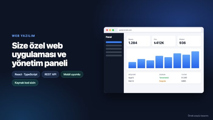 size özel web sitesi ve web uygulaması geliştiririm