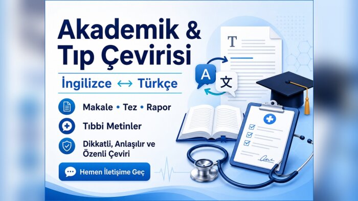 akademik ve tıp metinlerinin çevirisini yaparım