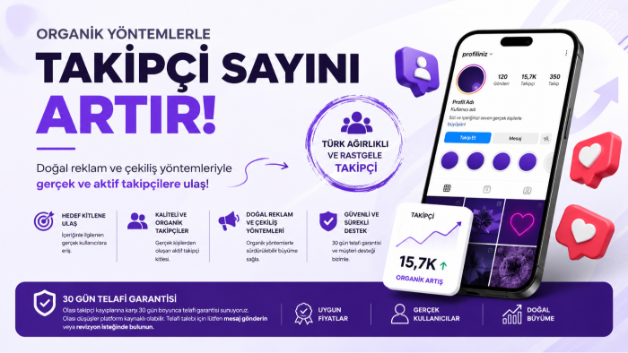 instagram hesaplarınıza organik takipçi kazandırırırım