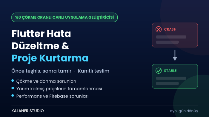 Mobil uygulamanızdaki hataları düzeltir ve geliştiririm