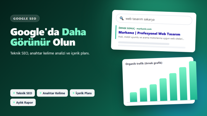 web siteniz için teknik SEO düzenlemeleri yaparım