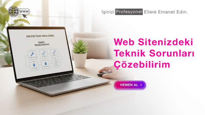 web sitenizdeki teknik sorunları çözüyorum