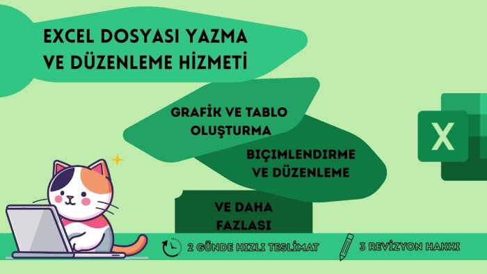 excel dosyaları yazabilir, düzenleyebilirim