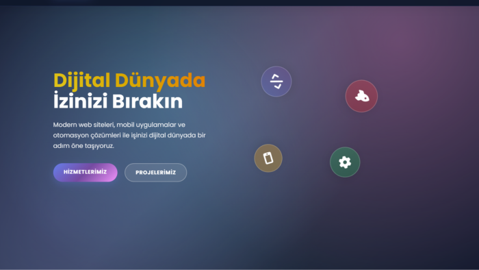 modern web siteleri geliştiriyorum
