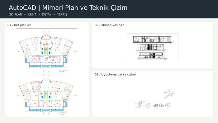 AutoCAD ile mimari plan ve teknik çizimlerinizi düzenlerim