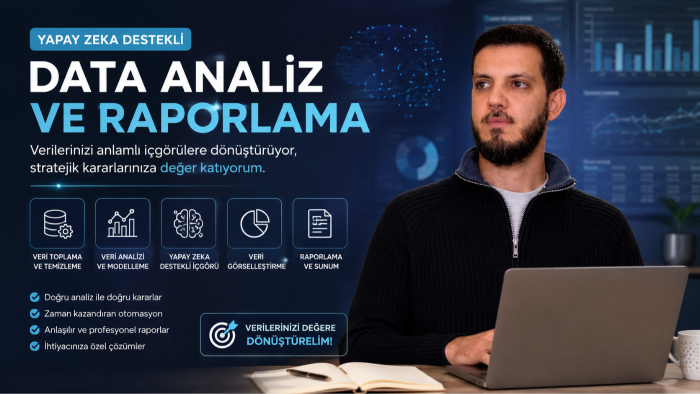 yapay zekâ destekli veri analizi ve raporlama yaparım
