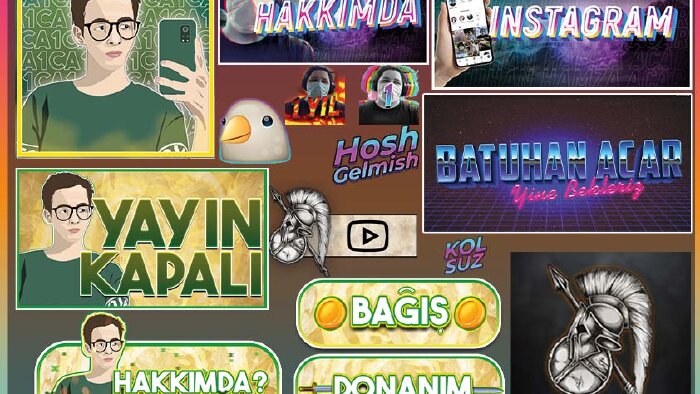 size Twitch ile alakalı tüm tasarımları yapabilirim