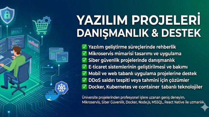 yazılım projelerinde danışmanlık ve destek veririm