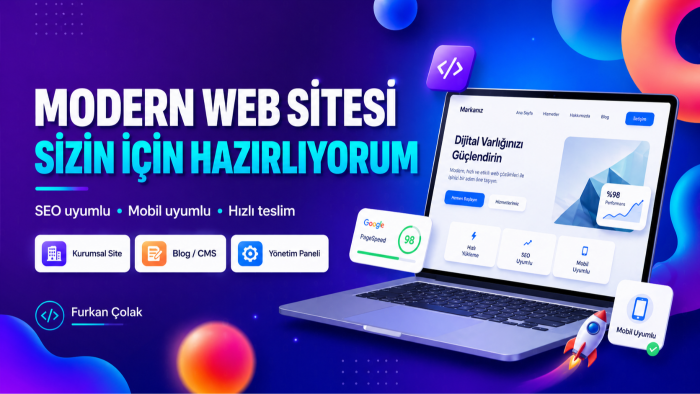 modern ve SEO uyumlu web sitesi yapabilirim