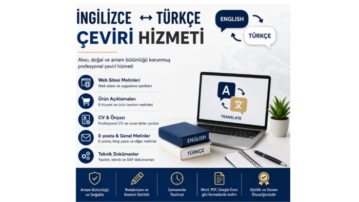 metinlerinizi akıcı ve doğal şekilde çeviririm