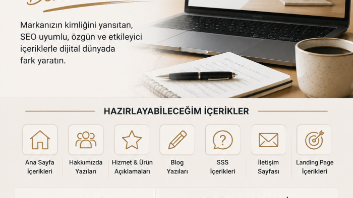 SEO uyumlu, özgün web sitesi içeriği yazabilirim