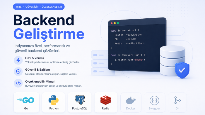 backend servislerinizi geliştirebilirim