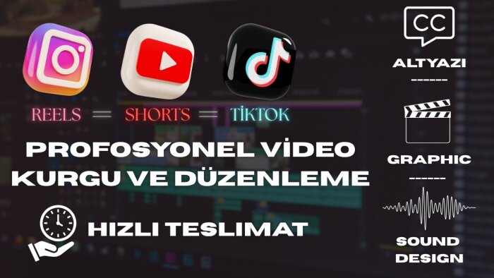 reels tiktok ve shorts videolarınızı editleyebilirim