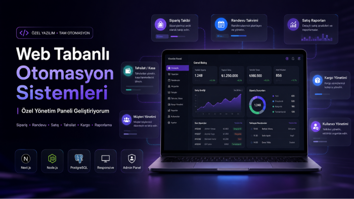 web tabanlı otomasyon sistemi geliştiririm