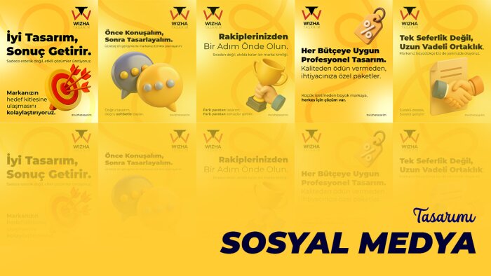 sosyal medya için marka uyumlu post ve story tasarlarım